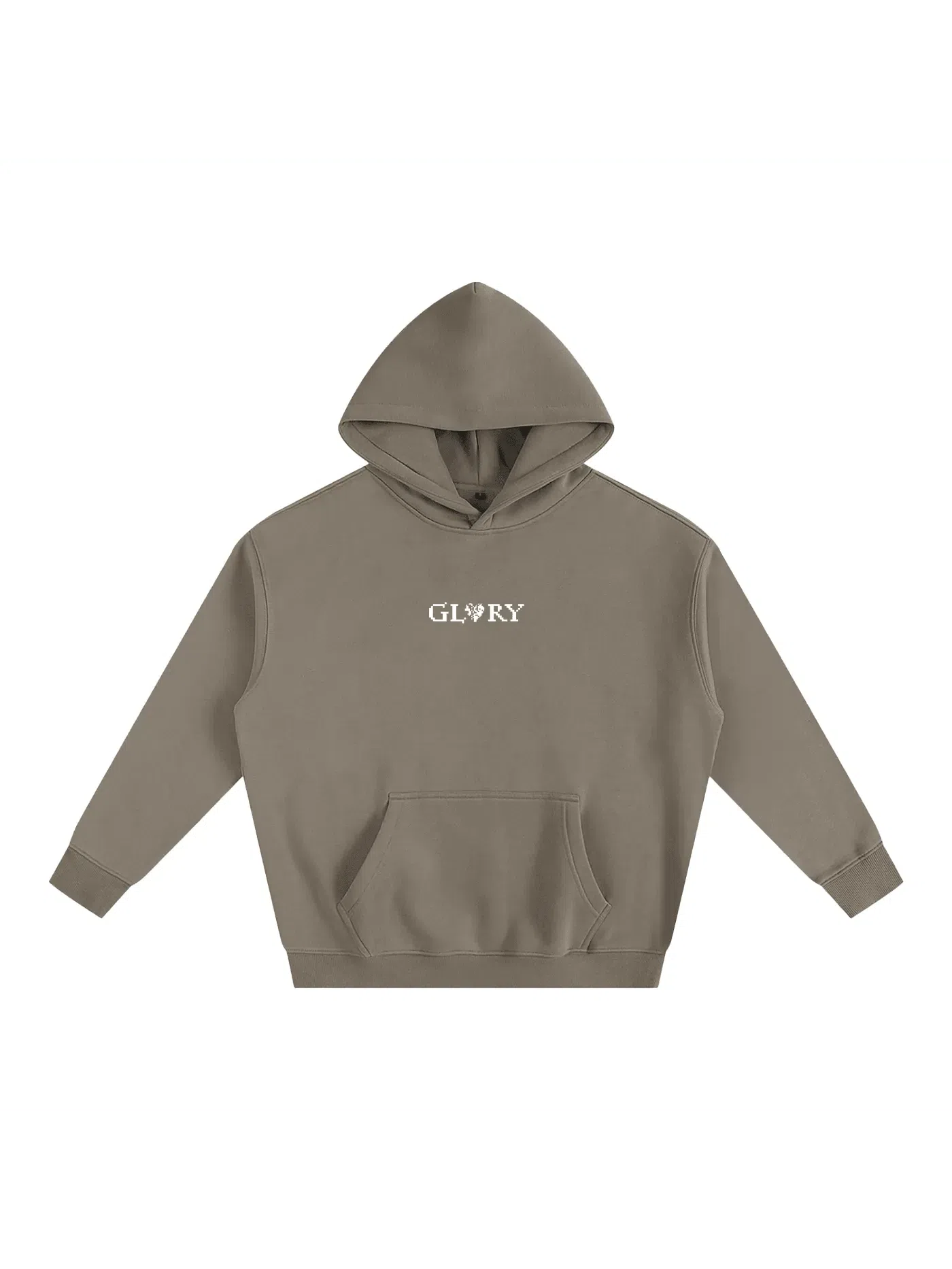 HOODIE "LOVE"-Glory-Gray Coffee-S-Glory