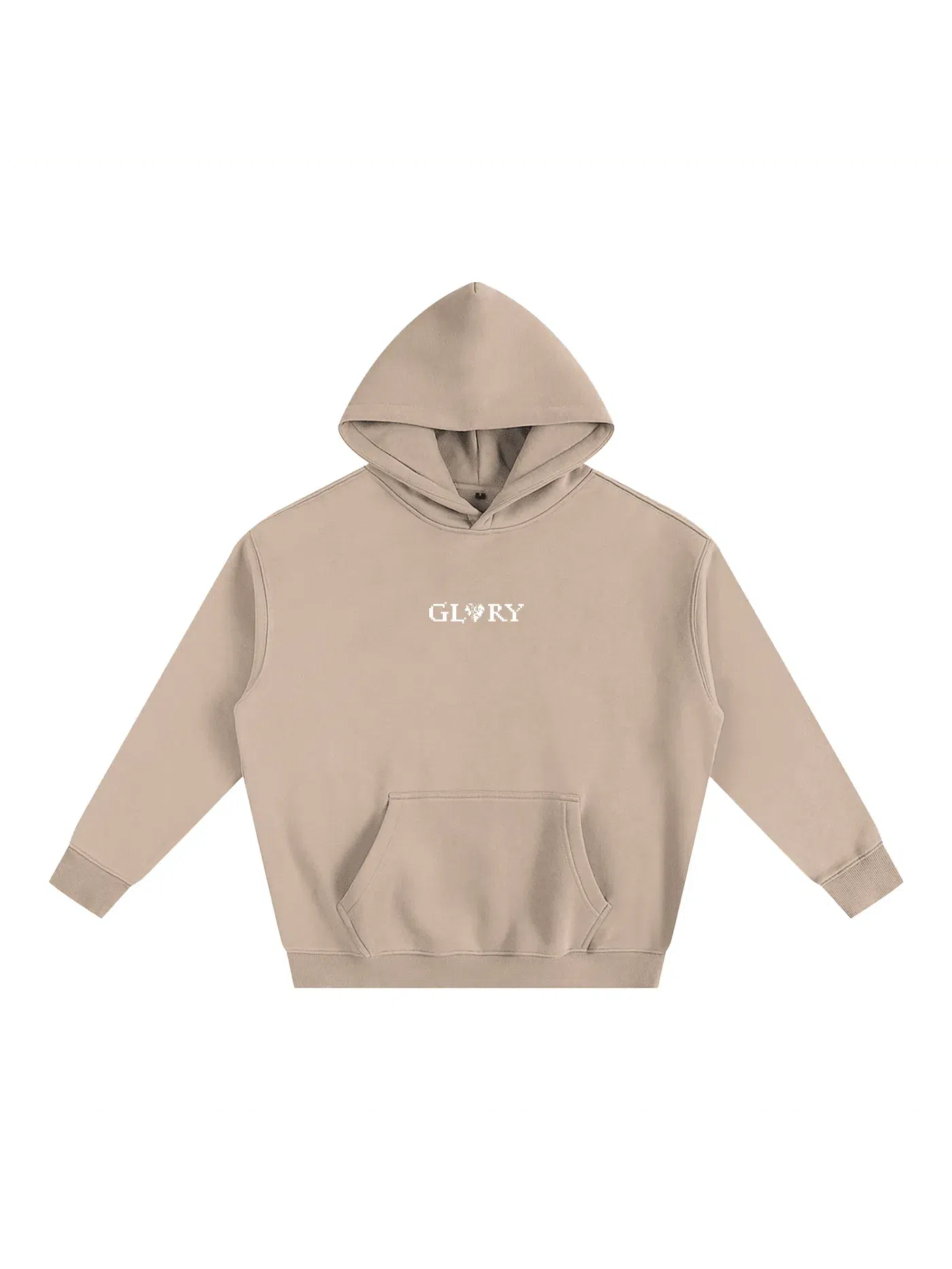 HOODIE "LOVE"-Glory-Gray Apricot-S-Glory