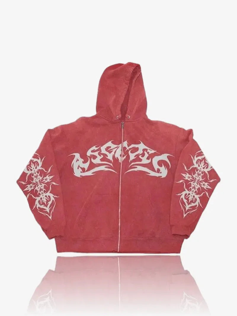 SWEAT ZIP "GRAPHIK"-0-Glory-Red-S-Glory